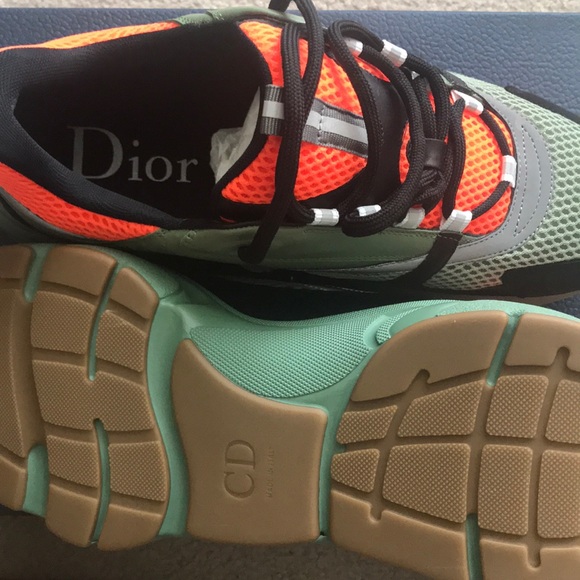 green and orange dior sneakers